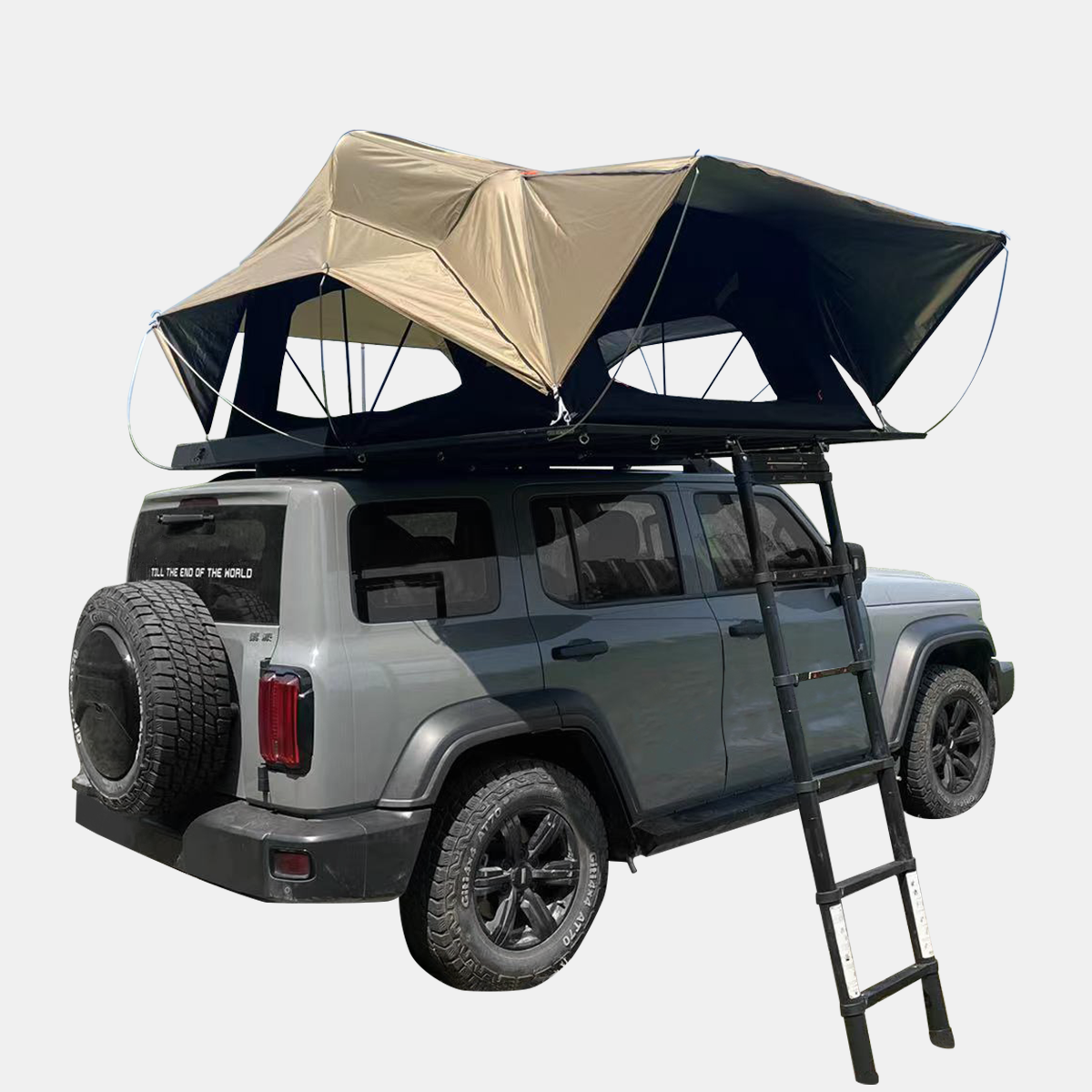 EZUNSTUCK 12.3cm Lightweight Multifunctional Hard Shell Rooftop Tent