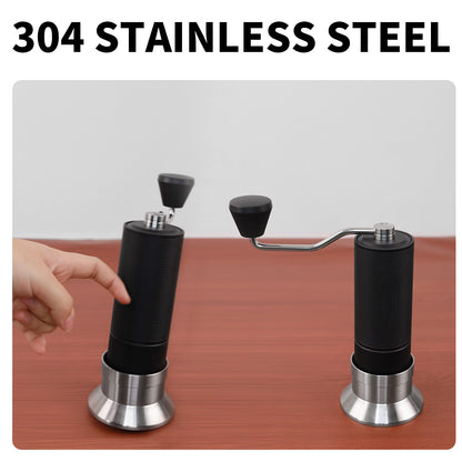Dosing Funnel for Manual Hand Coffee Grinder, 304 Stainless Steel Coffee Grinder Stand Base Keep the Body Steady, Compatible with KINGrinder P2, TIMEMORE C3S Pro, Rsoilch