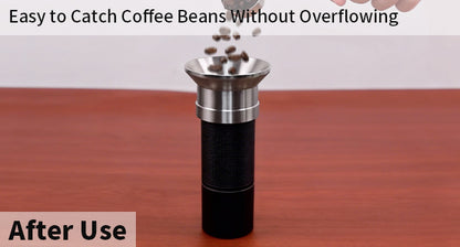 Dosing Funnel for Manual Hand Coffee Grinder, 304 Stainless Steel Coffee Grinder Stand Base Keep the Body Steady, Compatible with KINGrinder P2, TIMEMORE C3S Pro, Rsoilch