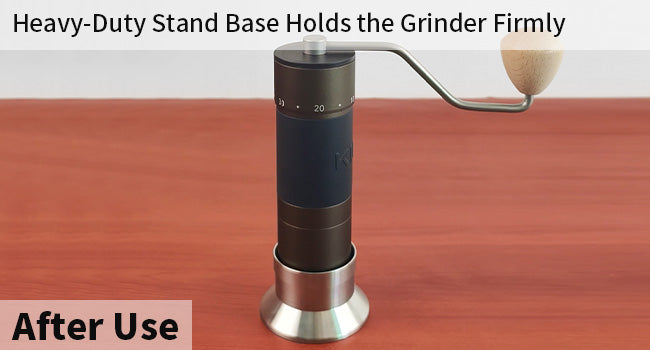 Dosing Funnel for Manual Hand Coffee Grinder, 304 Stainless Steel Coffee Grinder Stand Base Keep the Body Steady, Compatible with KINGrinder P2, TIMEMORE C3S Pro, Rsoilch