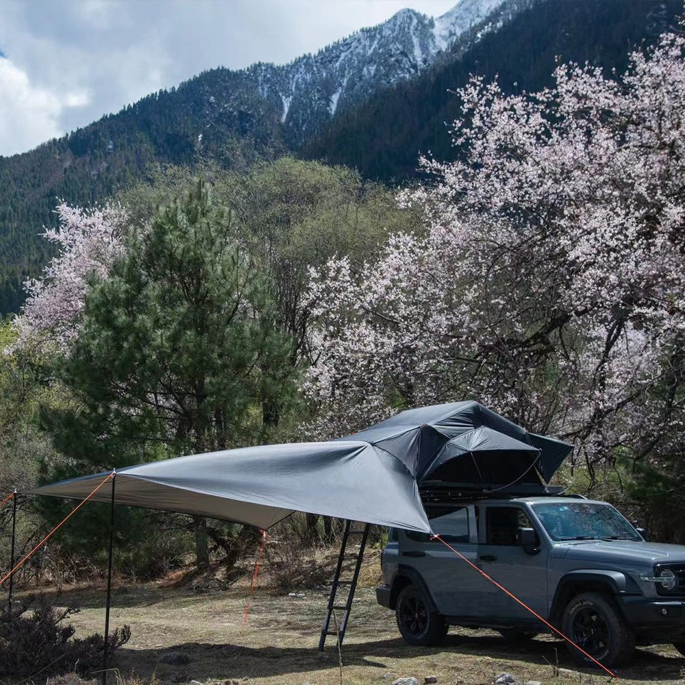 EZUNSTUCK Rooftop Tent Exclusive Accessory: Black Vinyl Waterproof Sunshade Canopy