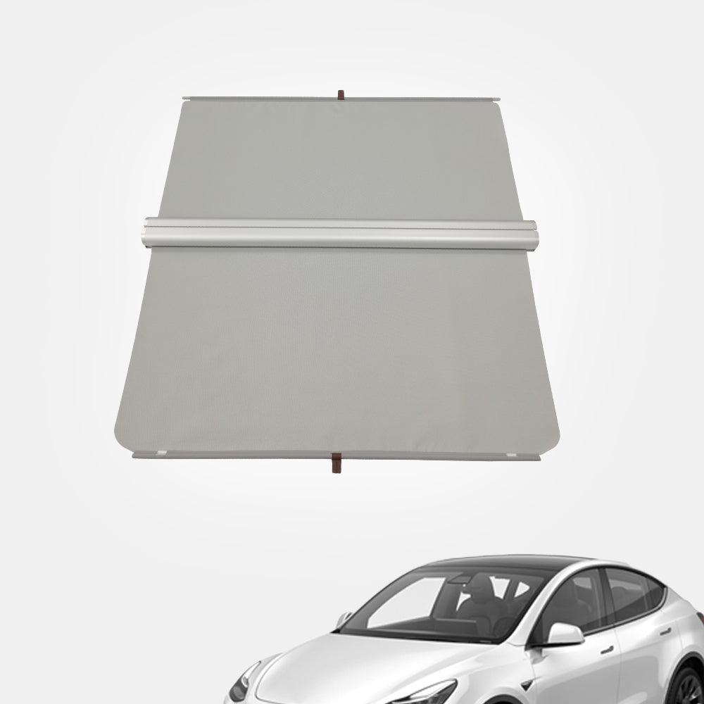 EZUNSTUCK Glass Roof Sunshade for Tesla Model Y - Sun Blocking and Heat Insulation with Retractable Roll-up Design