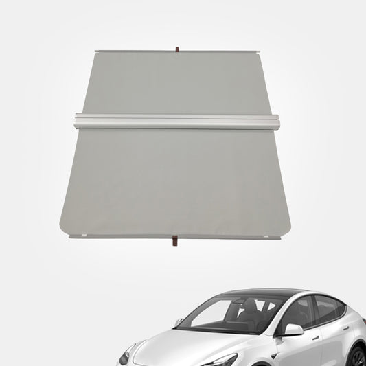 EZUNSTUCK Tetto Parasole in Vetro per Tesla Model Y, Ombreggiatura e Isolamento Termico, Portaoggetti a Rotelle Retrattile 