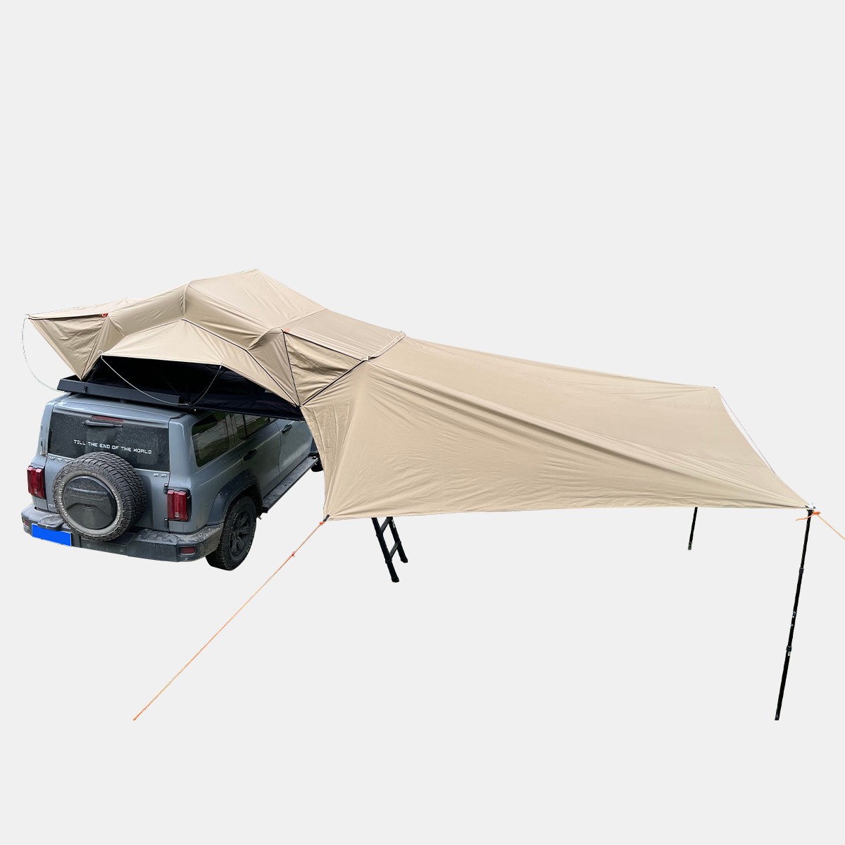 EZUNSTUCK Rooftop Tent Exclusive Accessory: Black Vinyl Waterproof Sunshade Canopy