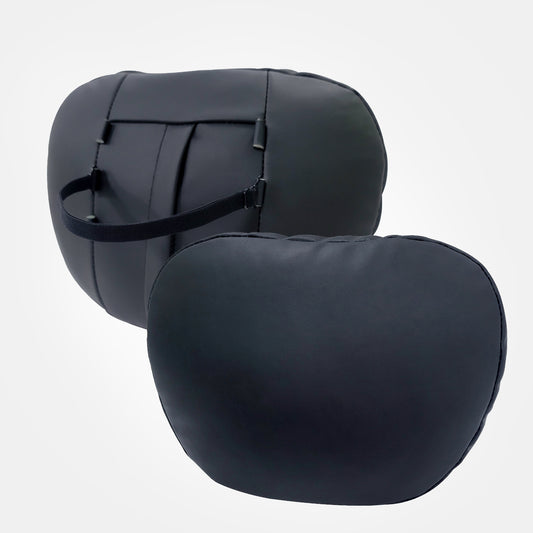 EZUNSTUCK 2Pcs Headrest Neck Pillow for Tesla Model 3/Y, High Elastic Leather Adjustable, Soft and Comfortable